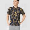 Blue White Wave Nautical Shirt “Ocean Whisper” - UHEL164789